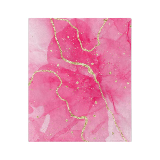 Fleecedeken - Pink Marble