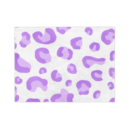 Fleecedeken - Paarse panterprint