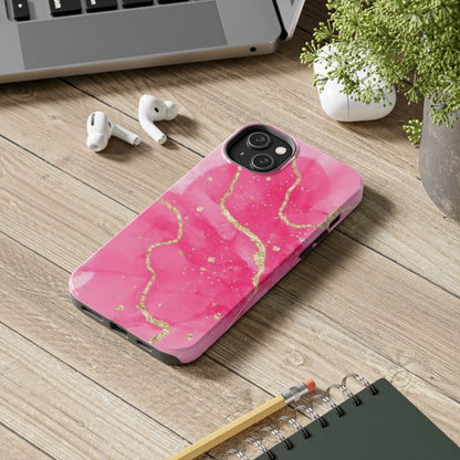 Telefoonhoesje - Pink Marble