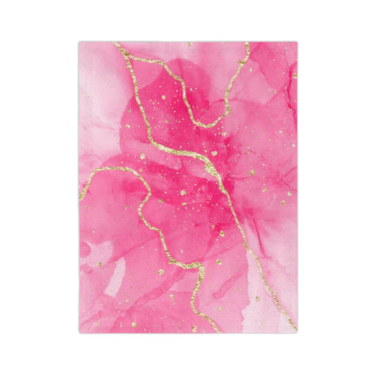 Fleecedeken - Pink Marble