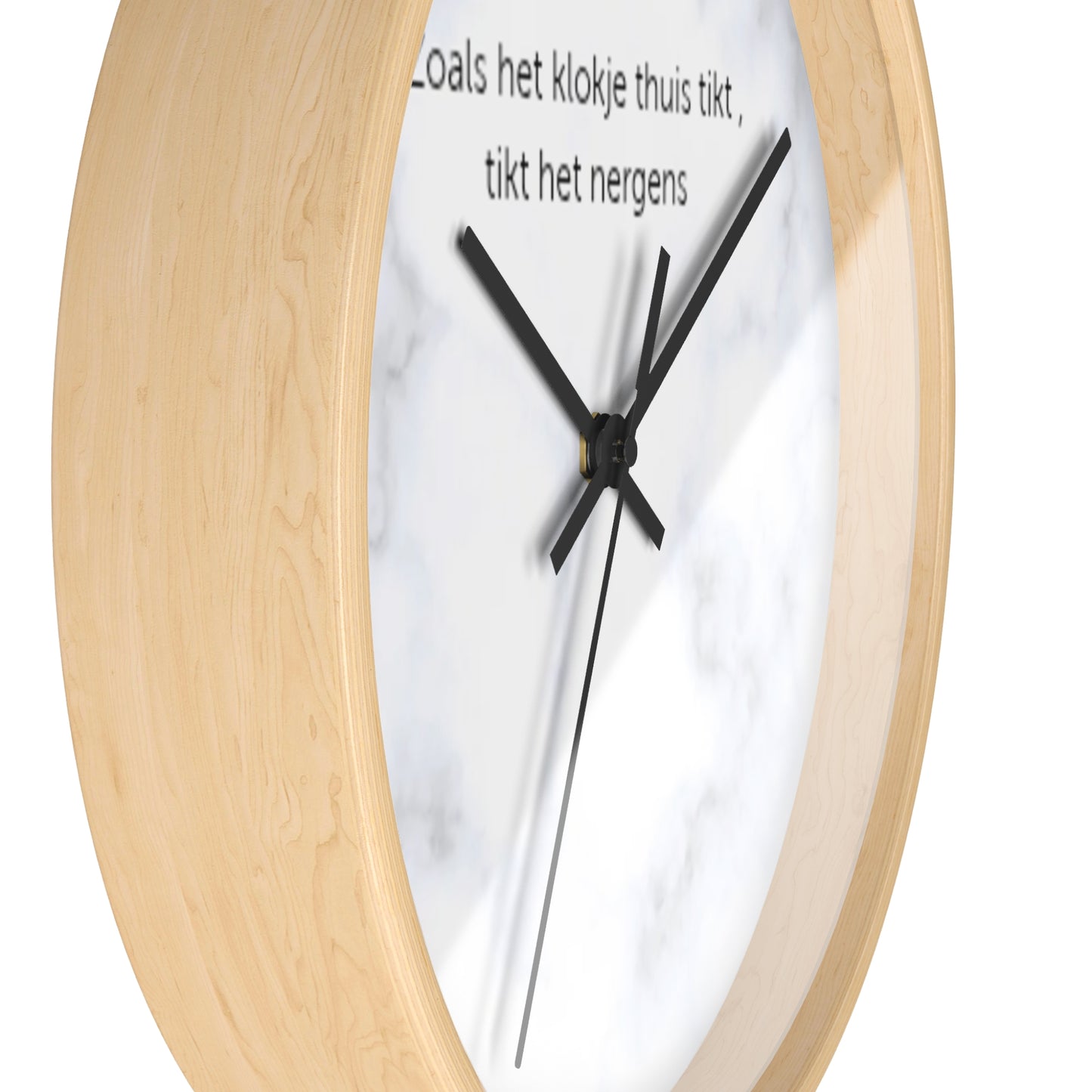 Marble wandklok wit